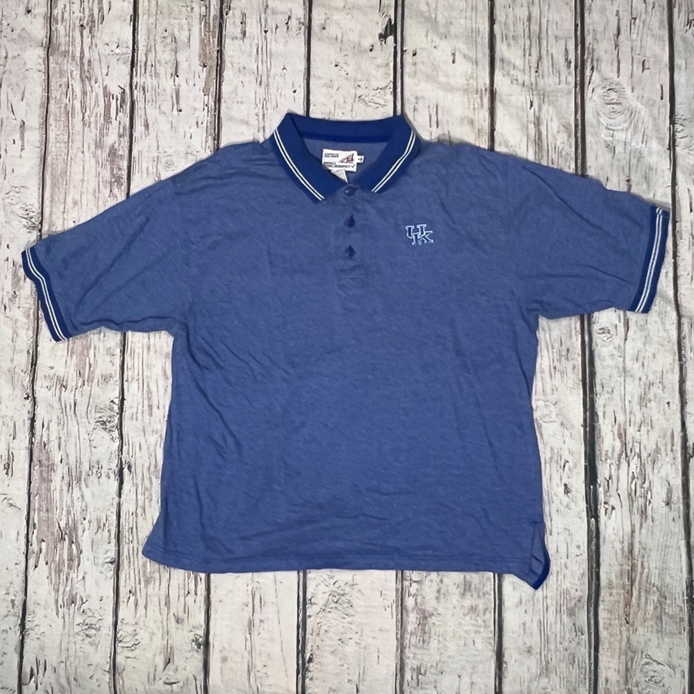 Kentucky Wildcats Vintage Mens Golf Polo Shirt Basketball Preppy NCAA Collegiate